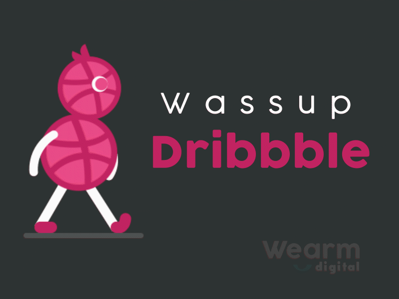 Wassup Dribbble after effect animation design dribbble icon illustration smm typogaphy video