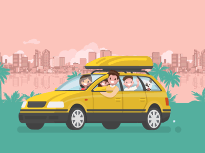 Family trip motion graphics