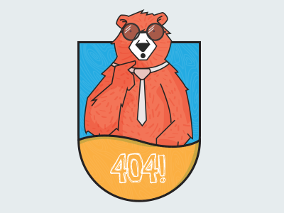 404 404 animal bear design error flat flat design graphic design icon vector