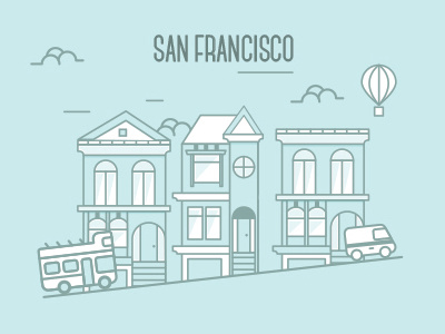 San Francisco city design flat flat design graphic design san francisco supplier