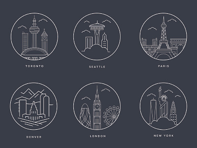 Big Cities cities london parisdenvernew yorkvector