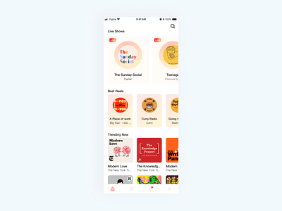 Mobile App for Podcast app app design design interface interface design mobile app music sounds ui ui design uiux