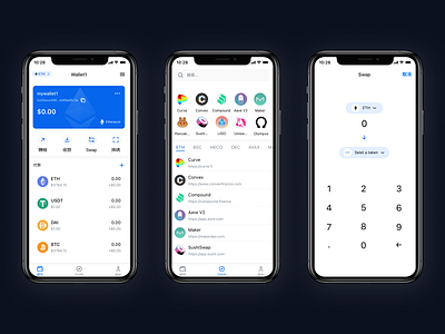 DeFi Wallet app app design bitcoin blockchain crypto wallet defi ethereum investment app mobile app token ui ui design ux