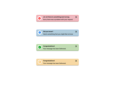 Daily UI: Flash Message adobe xd alert challenge dailyui dailyui010 error message figma flash message innovative message notification portfolio ui ux design website alerts