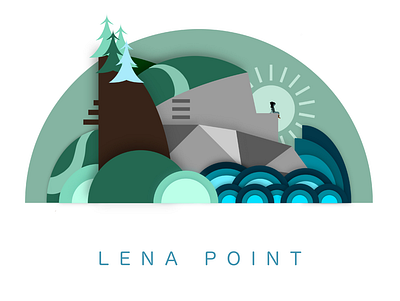 Lena Point, Alaska branding design illustration illustrator