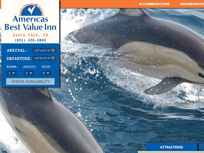 America's Best Value Inn | Santa Cruz, CA clean colors design interface photoshop simple ui web web design website