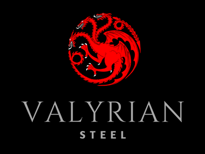 Valyrian Steel Company branding dragon gameofthrones logo logodesign targaryen