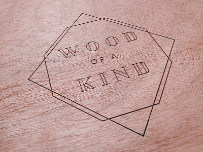 Wood Of A Kind brand logo logodesign mockup wood