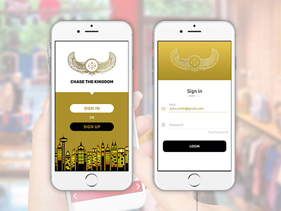 Mobile Application Design for Chase The Kingdom app branding design graphic design mobileapp trendy ui ui ux