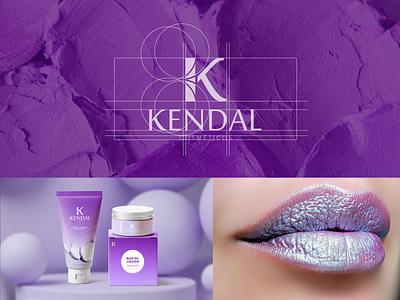 Logotipo, Diseño de Packaging y Papelería - Kendal Cosméticos branding cosmeticos design graphic design lila logo manual de marca morado papeleria stationary