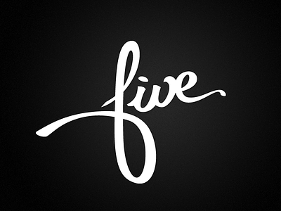 Five calligraphy five handcrafted typography