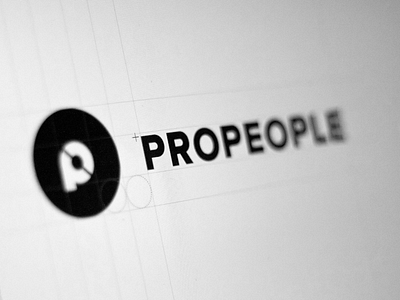 Identity Proposal black circle guides identity logo logotype propeople proxima round screen