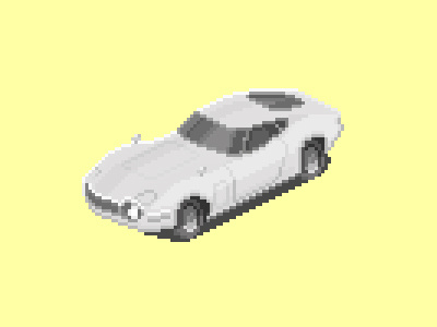 Toyota 2000 GT 2000gt art car illustration pixel toyota
