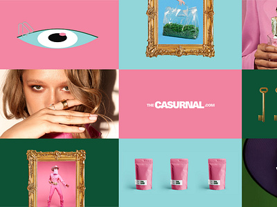 The Casurnal brand design brand identity brandbook branding fun funny identity logo logotype pink woman