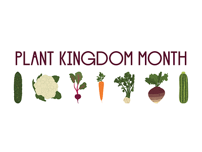 Plant Kingdom Month on LuckyPeach.com! carrot cauliflower celery cucumber illustration infographic lucky peach plant plant kingdom radish squash vegetables