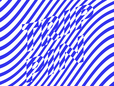 006/100 Trippin optical illusion stripes trippy type typography