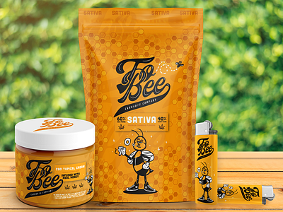 To Bee Cannabis Company bee cannabis cannabis branding logo packaging