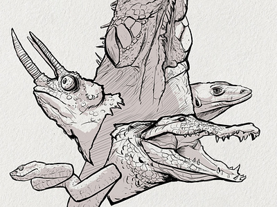 sketches: reptiles