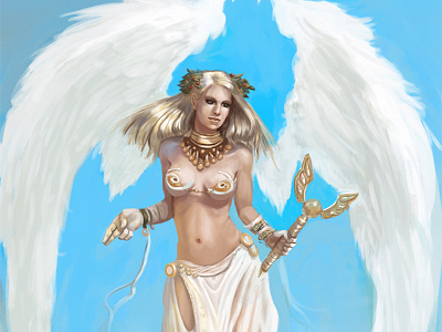 Nike angel fantasy illustration mythology