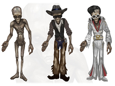 Alien Character alien character cowboy elvis