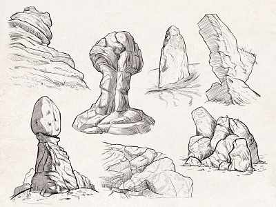 Sketches: Rocks 3