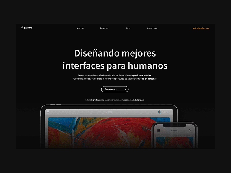 Prisfera Studio design interaction design mobile design motion design ui design ux design