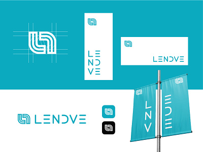 Lendve | Brand identity branding flat illustration illustrator logo minimal type typography vector web
