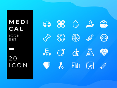 Medical icon set app flat icon illustration minimal ui ux vector web website