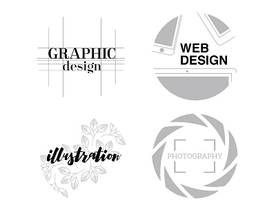 Personal Website Icons graphic design icons illustration illustrator personal website photography web design