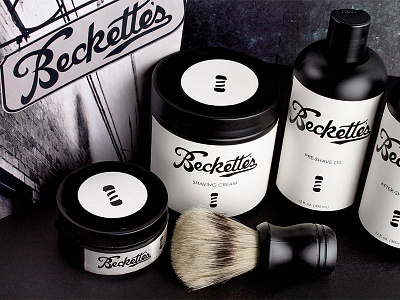 Beckette's Barber Shop 1950s barber shop brochure design photography product design typography