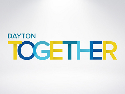 DaytonTogether Logo blue color dayton logo logo design typography yellow