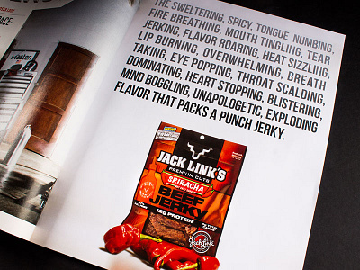 Jack Links Magazine Ad ad series adjectives advertisement jack links magazine ad photography typography