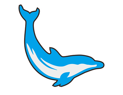 Blue Dolphin Logo Branding branding graphic design icon logo