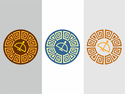 Greek Coin Icon Logo branding graphic design logo