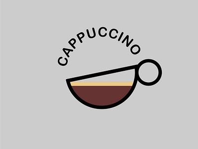 cappuccino branding design flat icon logo vector