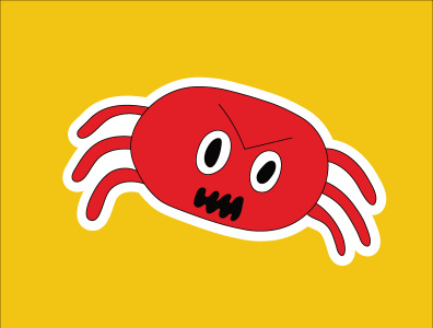 tickedoff angry attitude crabs doodle doodleart doodles sticker tick tickedoff weirdo