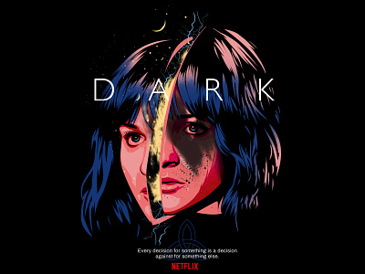 Official Fan Art of DarkSeries on Netflix Germany billboard design drawing fan art illustration movie pop art poster signboard