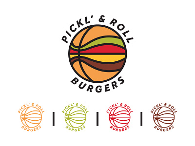 Pickl' & Roll Burgers brand branding burger burger logo food food app foodie logo logo design restaurant