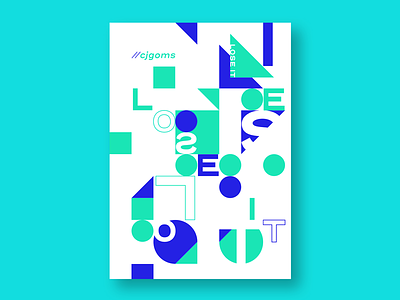 Lose It abstract art bauhaus digital art geometric modern poster poster design typography