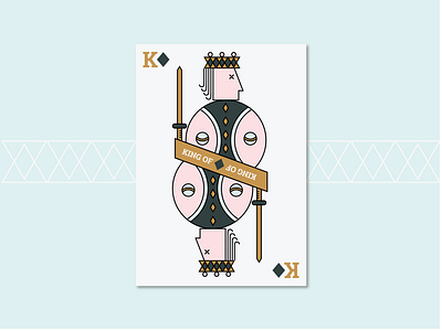 Playing Card - Cjgoms design digital art illustration king line art playing card typography vector vector art