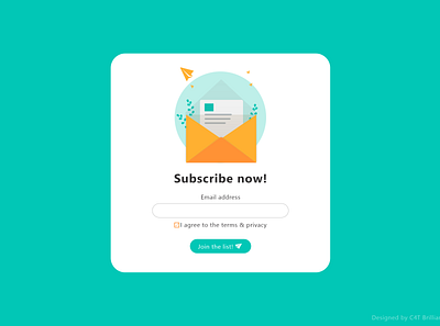 Email Subscription 7days7designs minimal ux web