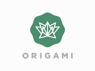Origami app blossom brand cool dudes logo mark origami web
