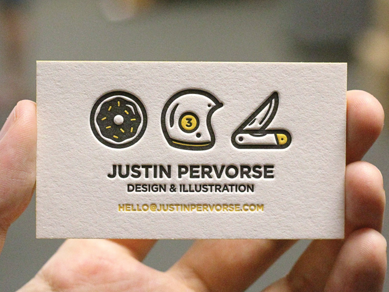 Bidness Cards print illustration business cards stationary collateral letterpress duplex edge painting boss deboss