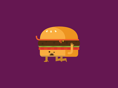 Party Burg? bangover burp character cheesburger fart friend illustration