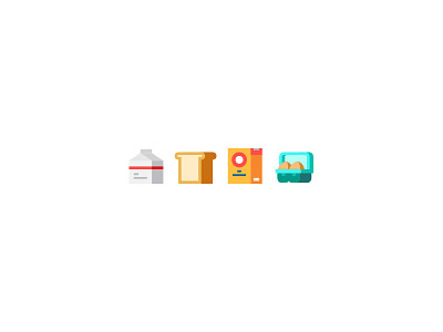 Tiny Ingredients color exploration fiber farts food icons illustration style