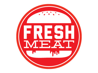 Fresh Meat button drip fresh meat ketchup patch