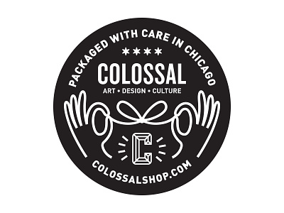 Packaged by Colossal art colossal goods illustration magic mystery packaging shipping sticker