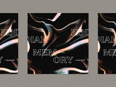 Kodiak Memory EP abstract album artwork art fart glow layout music spacey type