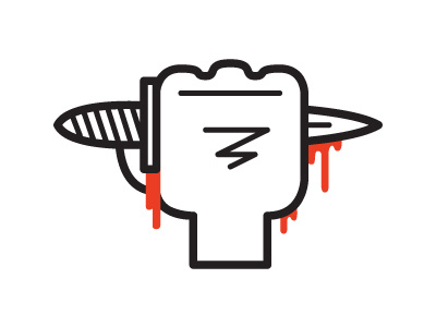 Wicked Branding blood hand icon illustration knife personal