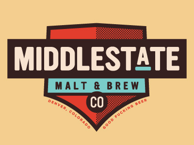 Middlestate Malt & Brew beer branding brewery denver illustration logo